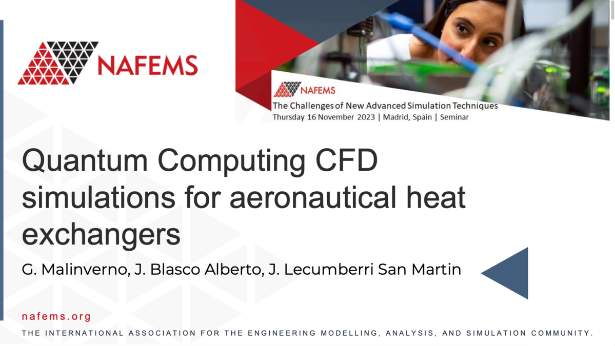 NAFEMS - Quantum Computing CFD simulations for aeronautical heat exchangers