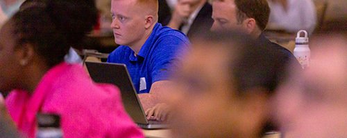 Delegates listen intently to a keynote presentation at a NAFEMS World Congress